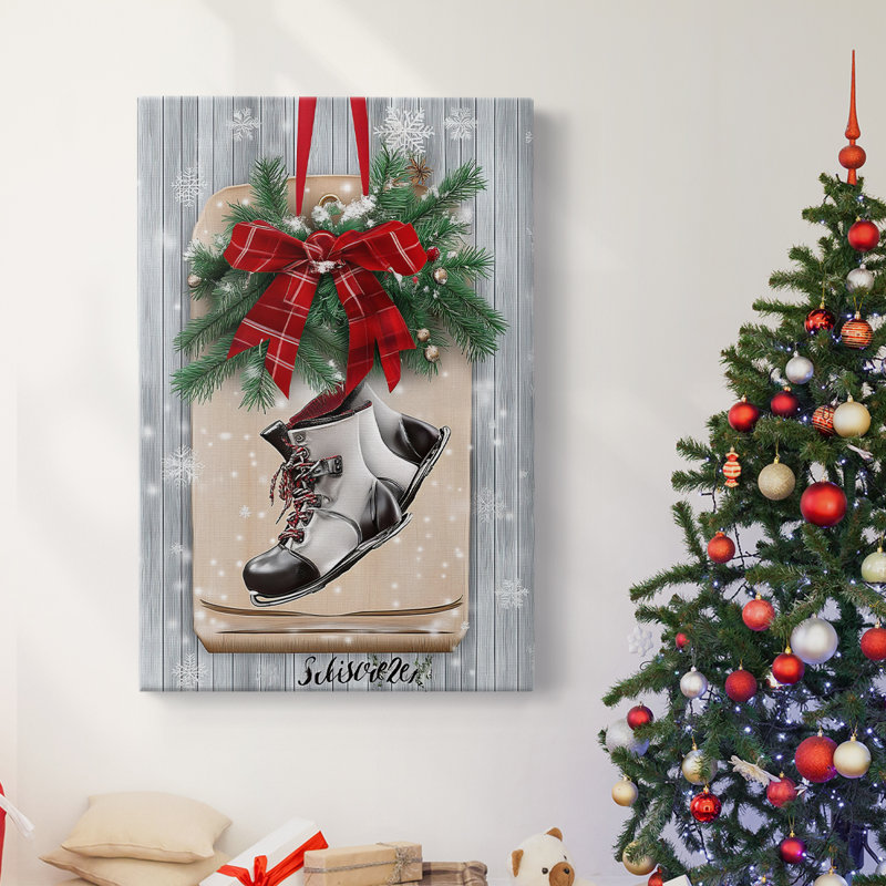 Art des Fêtes de Noël - Toile tendue avec châssis XLV, H 12 po x l 8 po