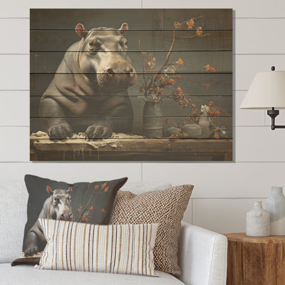 Rivers Guardian I - Hippopotame sur bois