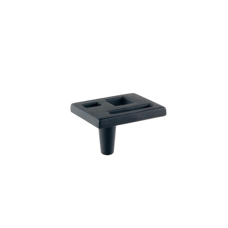 Marcel 1 1/2" Length Rectangle Knob, Black Matte