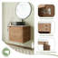 Meuble-lavabo mural 24 po avec comptoir en quartz