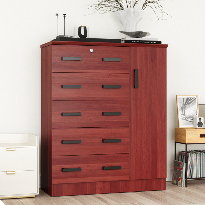 Odesser 56" Tall Dresser, Wardrobe Combo, Mahogany