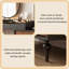 Commode et coiffeuse 86,61 "à rallonge noire et brune de style français