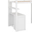 Lit mezzanine simple avec tiroirs, bureau et garde-robe-348677464