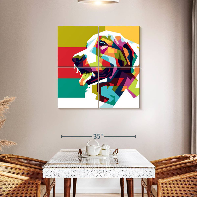 Golden retriever abstrait