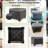 21.5"W Outdoor Wicker Ottomans With Cushions, Set Of 2 Patio Footrests With Adjustable Feet-722733773