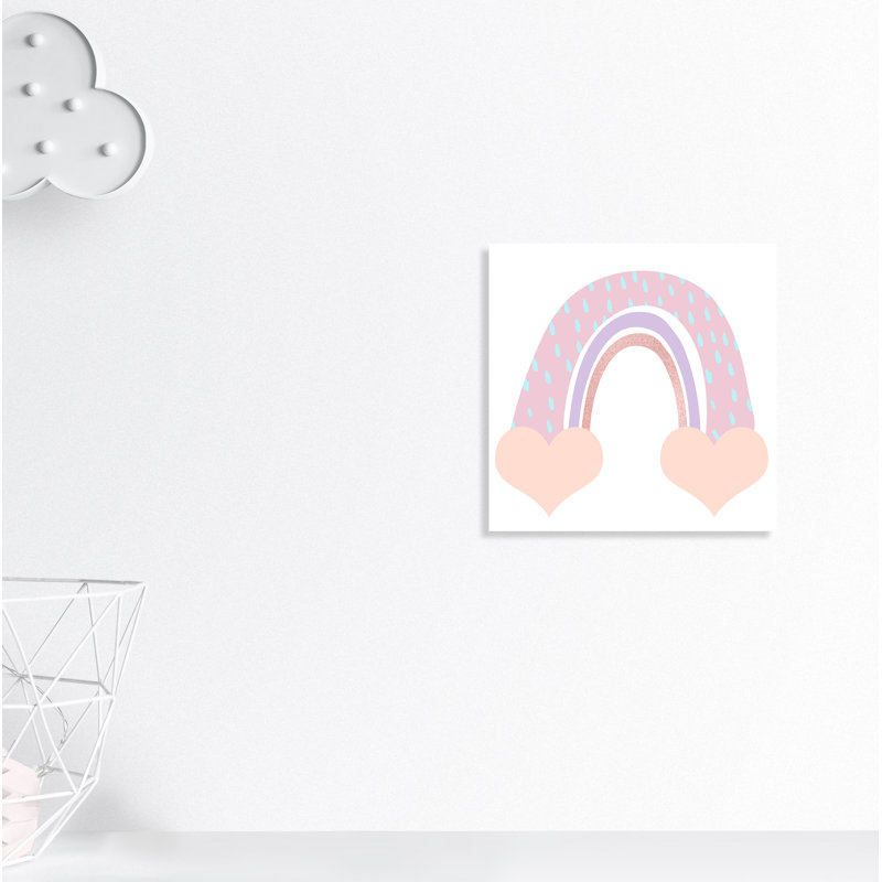 Arc-en-ciel 1, H 16 po x l 16 po x P 1,5 po, Toile