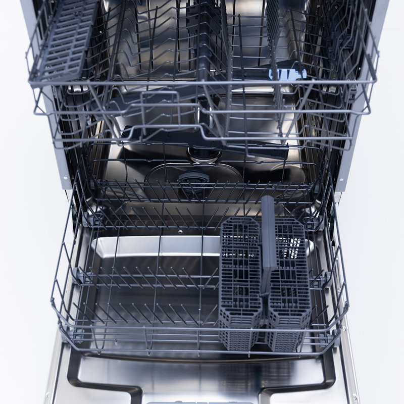 24" 46dBA Built-in Button Dishwasher with Delay Wash and Adjustable Racks