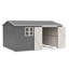 [12x10 FT] Heavy Duty Outdoor Metal Storage Shed with Windows, Lock, 4 Air Vents & Floor Frame
