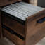 Bureau d'ordinateur, finition brune