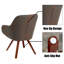 Fauteuil pivotant rembourré Hanfried-80939075