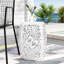 Table d'appoint contemporaine en fer blanc - motif de feuilles tropicales coupées, 16,01 po X 20,11 po, sans assemblage côté chic-273674328