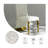 White And Gold Velvet Dining Chair With Polished Gold Metal Legs Set Of 2