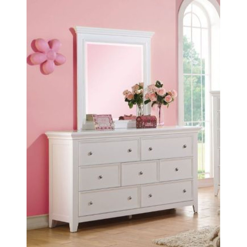 Commode 7 tiroirs avec miroir Lacey