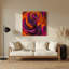 Abstrait art figuratif rouge en métal 36-440014020