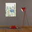 «Epic Graffiti« Botanical Blue VIII »par Silvia Vassileva, art mural sur toile, 26 po x 34 po