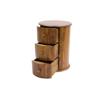 44cm W Solid Wood Bedside Table