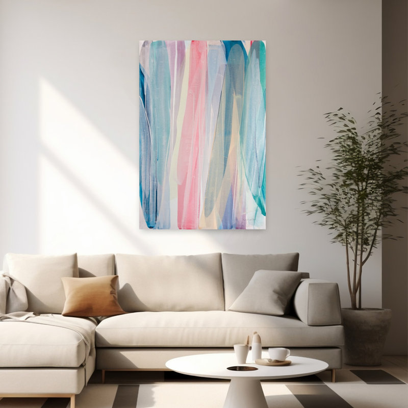 Acapulco I, art abstrait contemporain, H 60 po x l 40 po