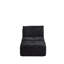 Pet - Chaise longue simple en mousse viscoélastique compressée avec tissu en velours côtelé pour le salon, sans assemblage, mobile, rembourrage élevé, combinaison personnalisable, noir