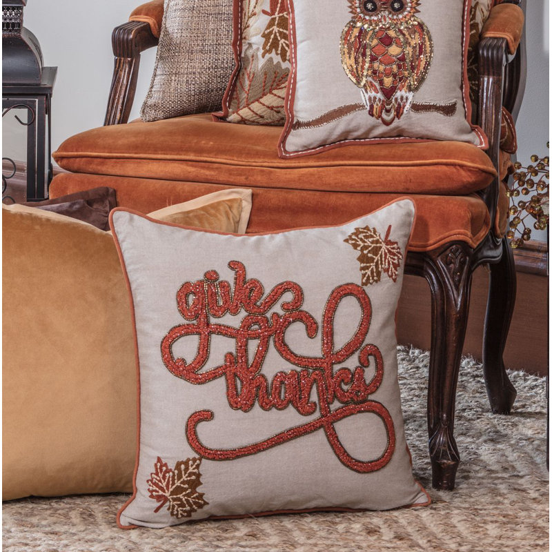 Cotton Reversible Throw Pillow
