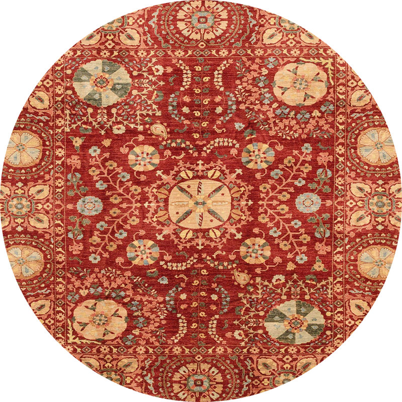 Abstract Indoor Rug, Round 8'