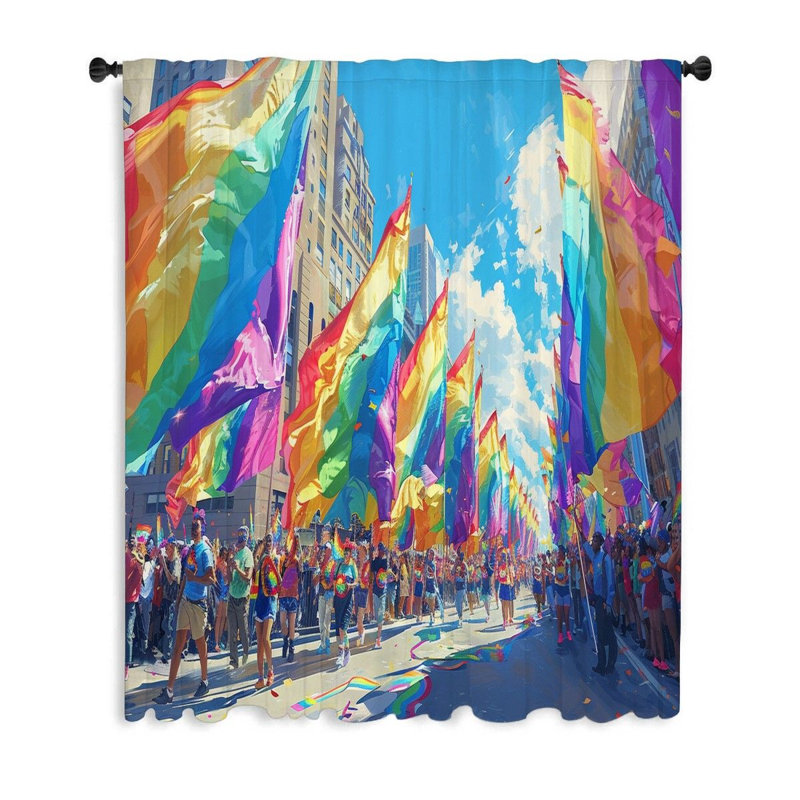Rideau transparent en polyester Matsuichi, L 50 po x L 84 po
