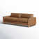 Adika 98.8'' Genuine Leather Upholstered Sofa