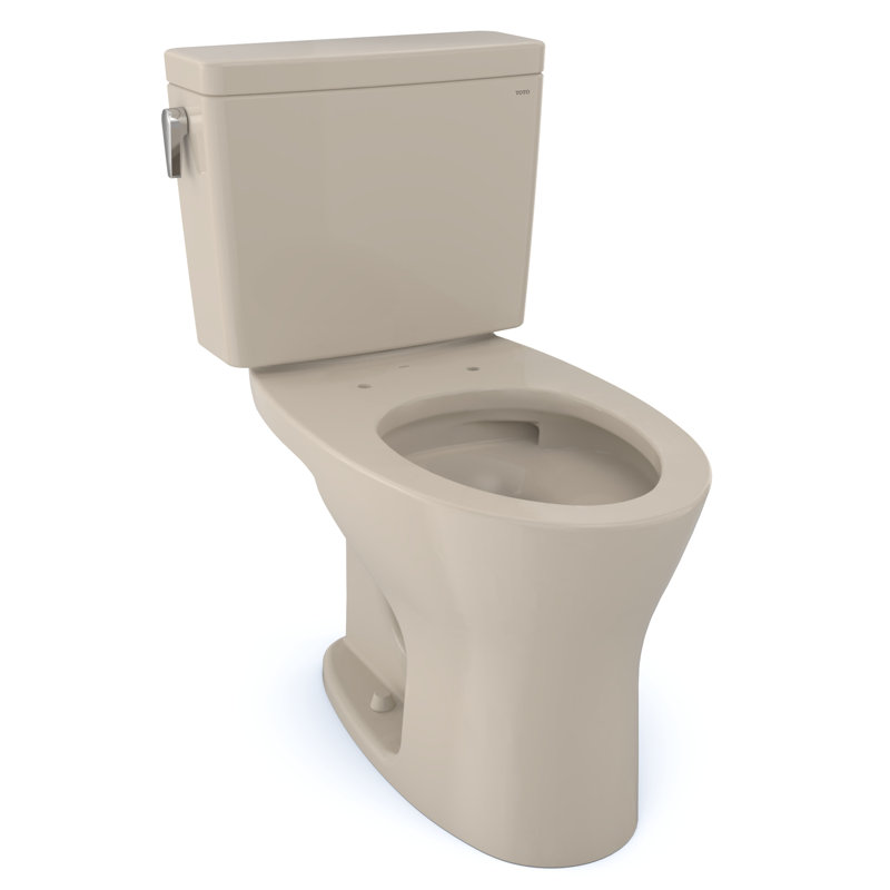 Drake® Dual-Flush Elongated Two-Piece Toilet (Seat Not Included), Bone