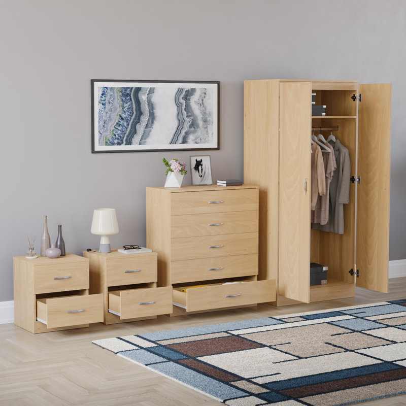 Maybery Piece Bedroom Set, Pine