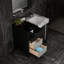 Meuble-lavabo de 36 po Lexora Zilara en noir et gris avec plateau et robinet