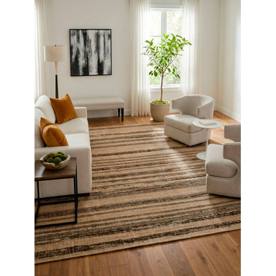 Tapis rectangulaire noir naturel Aquila