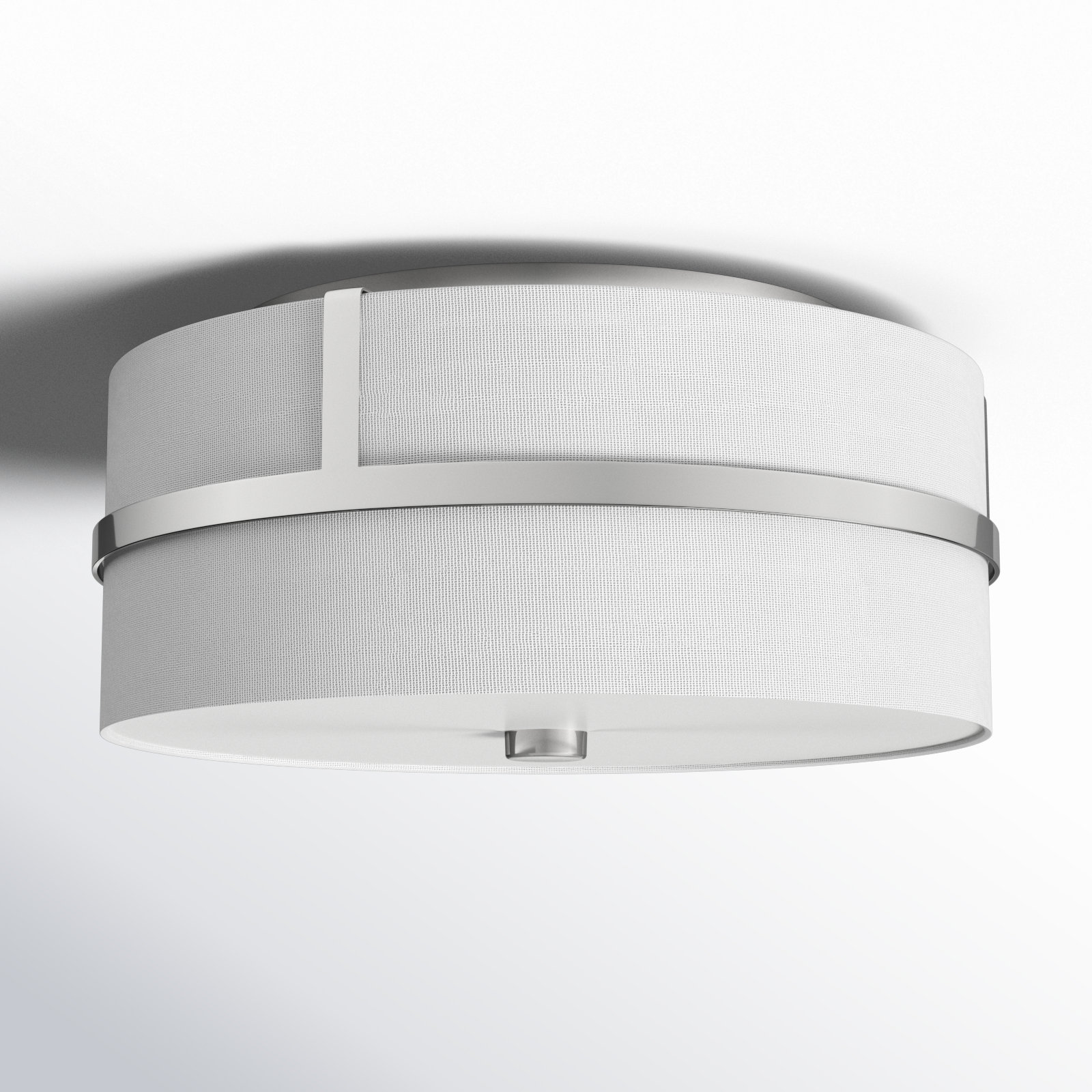 Pascaline 13 " 2 - Light Flush Mount, Polished Nickel
