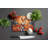 Red Basenji Fall Glass Cutting Board Large