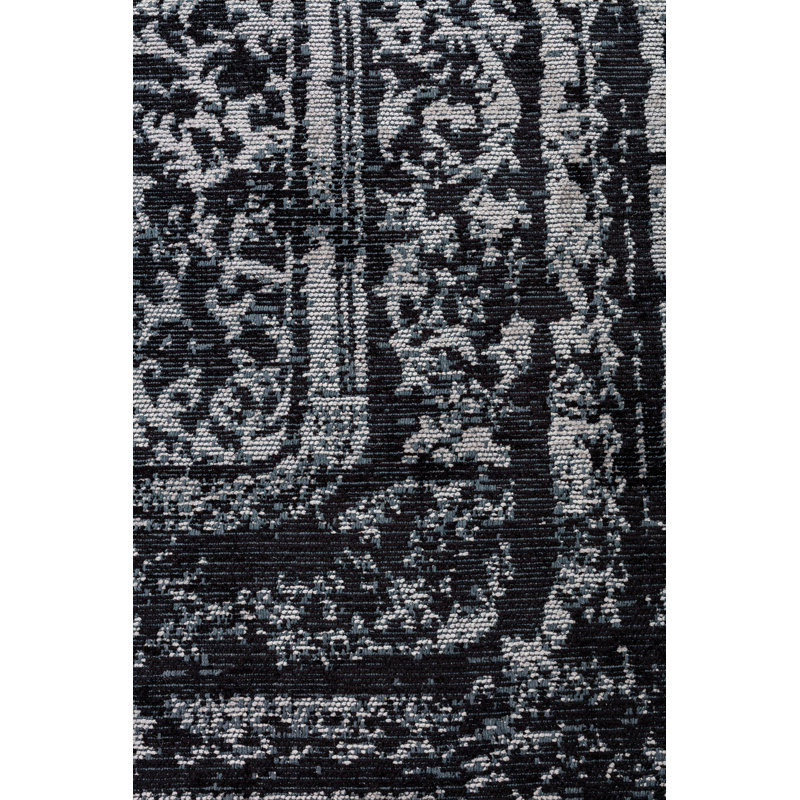 Rapture Black/Gray Oriental Luxury Area Rug, Rectangle 7'10" x 9'10"