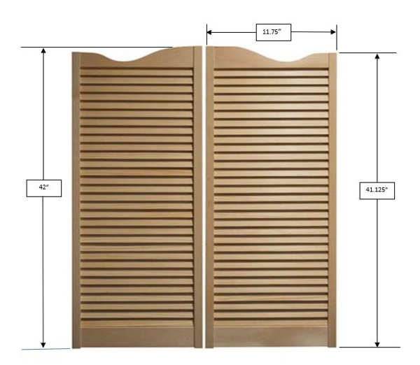 Cafe Swinging Doors, Wooden Saloon Doors Include Hinges, Half Waist Doors  with Auto Closing Features, Entrance Fence Gate for Shop Bar Parlor (Size :  W120xH90cm(47 1/4 x35 3/8)) 