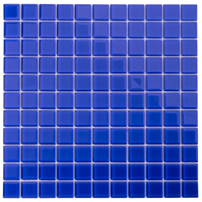 1" x 1" Polished Glass Mosaic Tile