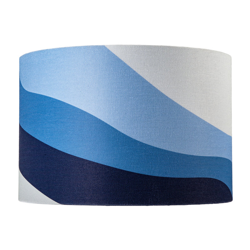 20 cm H Drum Fabric Lamp Shade ( No Direct Attachment Method ), Navy