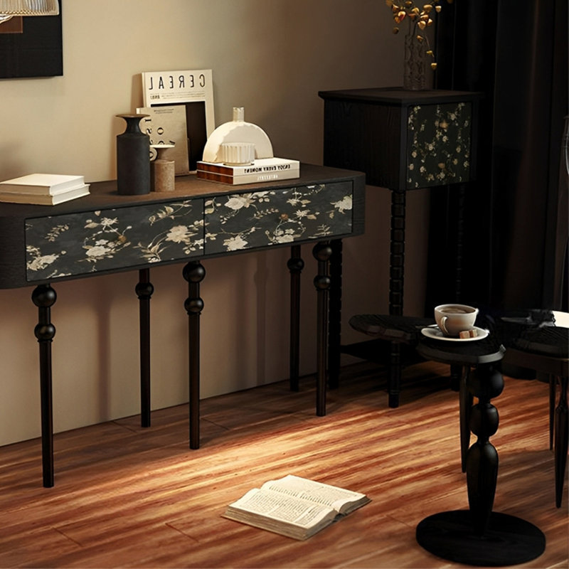 Console rétro minimaliste, Noir, noir, noir, noir