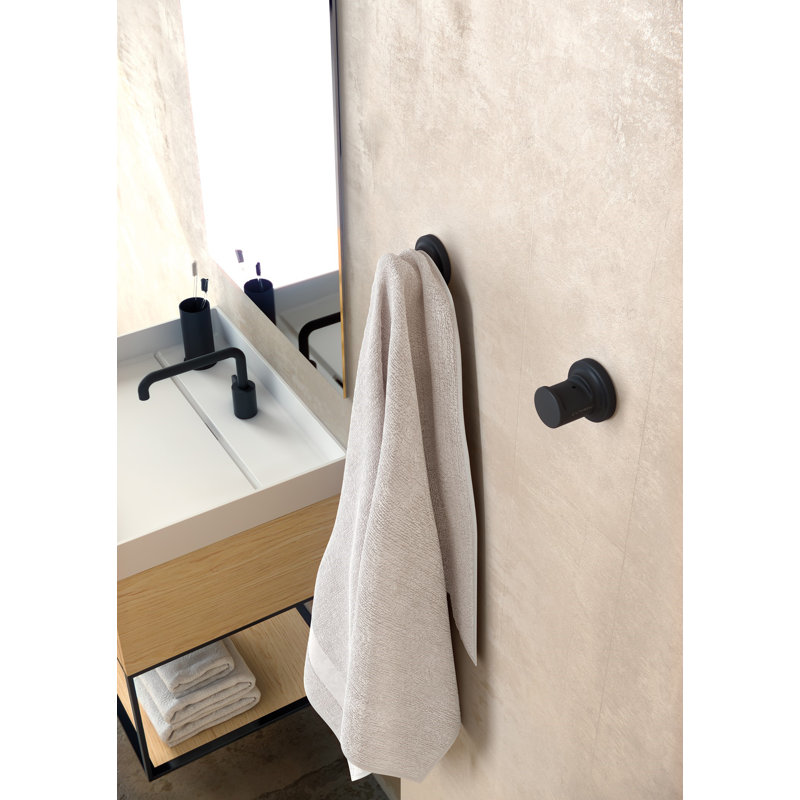 Towel Hook made of Durable Metal, Matte Black