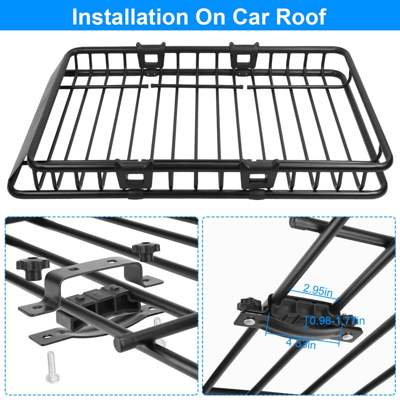 Universal Roof Rack Cargo Carrier Basket