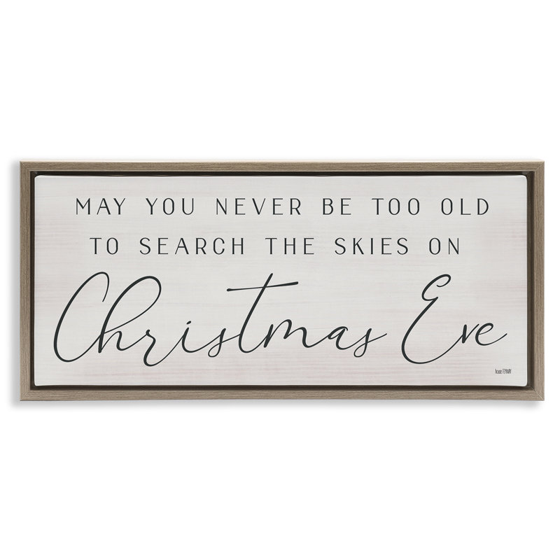 Sentiment de Noël inspirant, Cadre flottant orme Montalcino, H 14 po x l 31 po