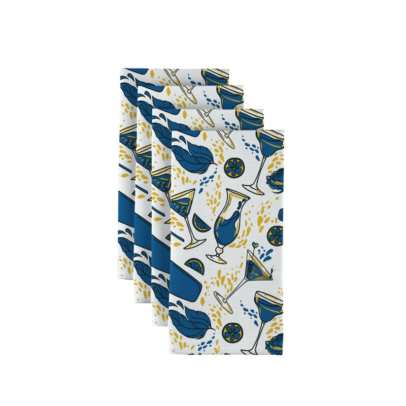 Polyester Abstract Square Napkin