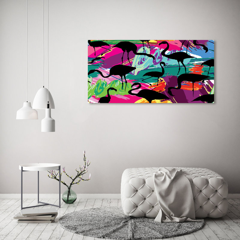 Flamingos - Wrapped Canvas Print