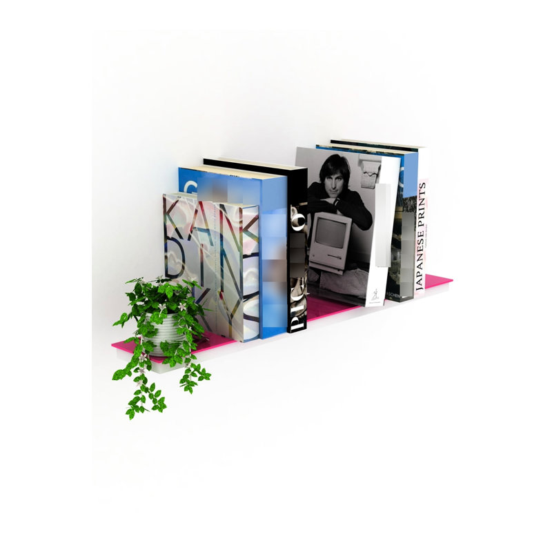 Tablette murale rose en bois rose, Rose