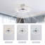 Ventilateur de plafond encastré à DEL à 5 pales de 18 po avec télécommande et ensemble d'éclairage inclus Winona