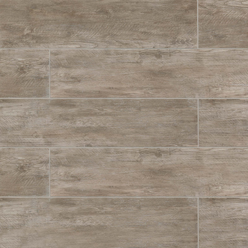 Santa Monica 8" x 35" Porcelain Field Tile in Matte Taupe