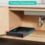 Rangement d'armoire coulissant coulissant en acier au carbone avec glissières de rangement coulissantes pour la cuisine, la salle de bain, le salon, noir 11,81 po x 16,92 po x 2,75 po