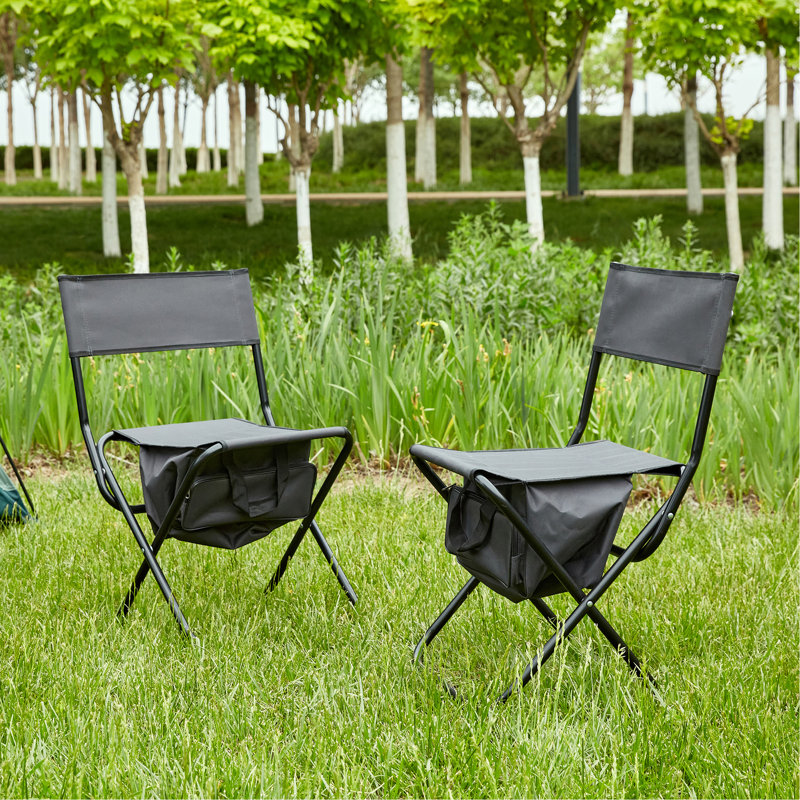 Chaise pliante portative avec fonctions polyvalentes pour les aventures en plein air, Gris