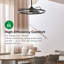 Ventilateur de plafond de 71 cm avec lumière et télécommande, ventilateur de plafond moderne noir à DEL pour chambre à coucher, moteur à courant continu écoénergétique, ventilateur moderne-1808376393-1808376395