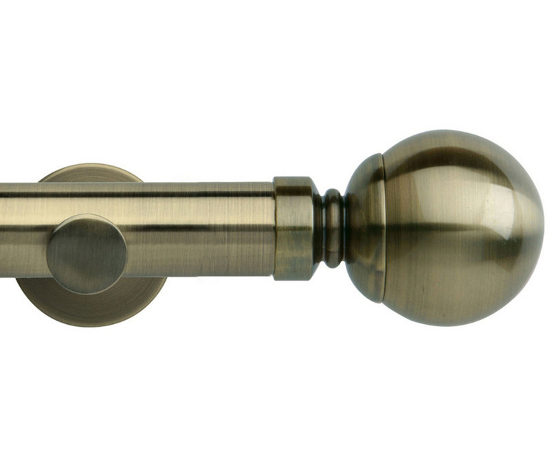 Aubreylynn 3.5cm Single Curtain Pole, 3.50cm H x 360cm W x 3.50cm D, Antique Bronze