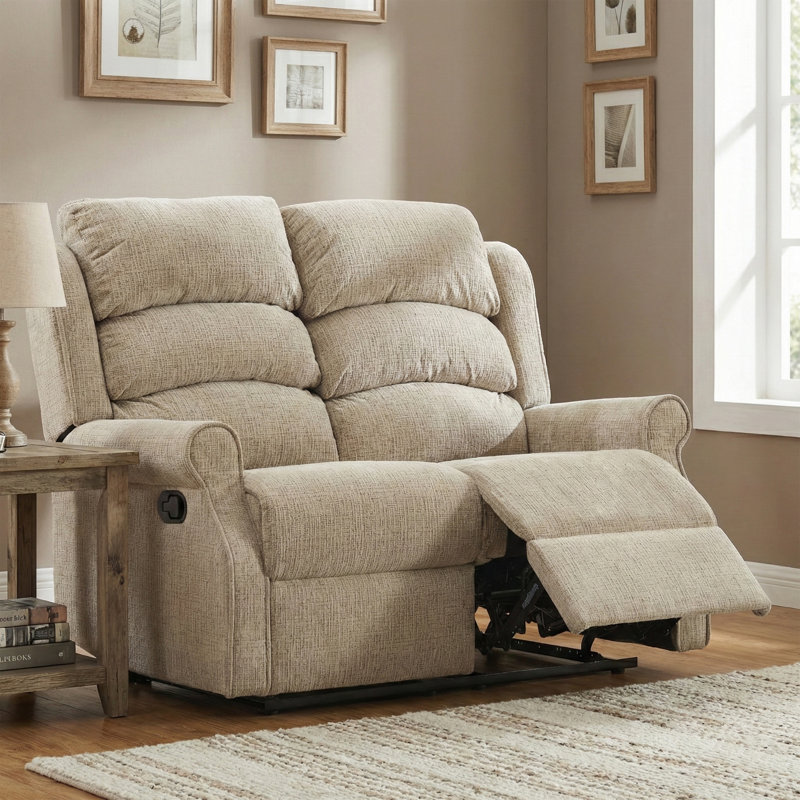 Constantino 2 Seater Reclining Loveseat, Beige, 2